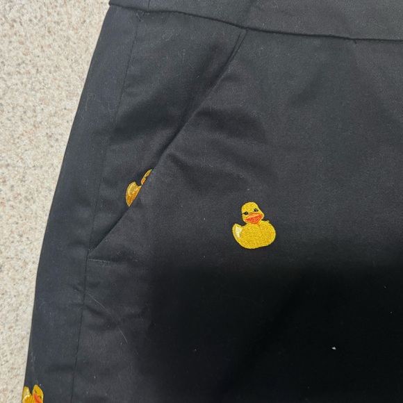 🐥Loudmouth Ladies Golf Skort Skirt Black Size 6 Rubber Duck Embroidered Rare - Picture 6 of 6